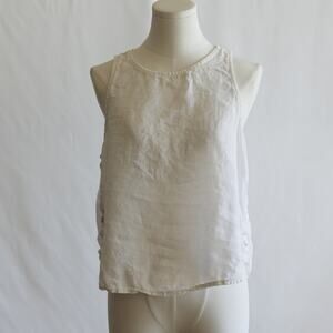Bella Dahl Linen white tank top size S